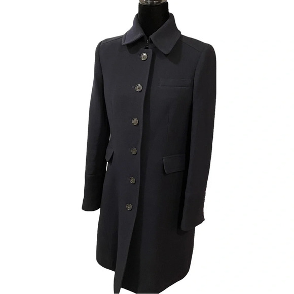J Crew Metro Double Cloth Thinsulate Coat Navy 6 - Picture 3 of 11